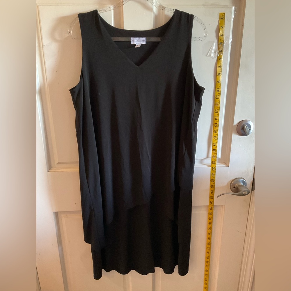 NWOT Susan graver liquid knit black dress photo of red dress is to show details